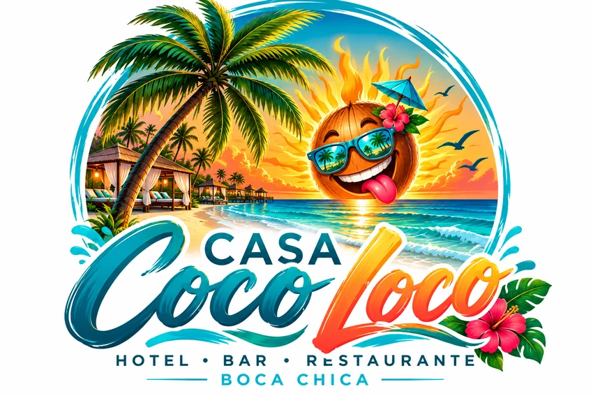 Casa Coco Loco coconut sunset logo